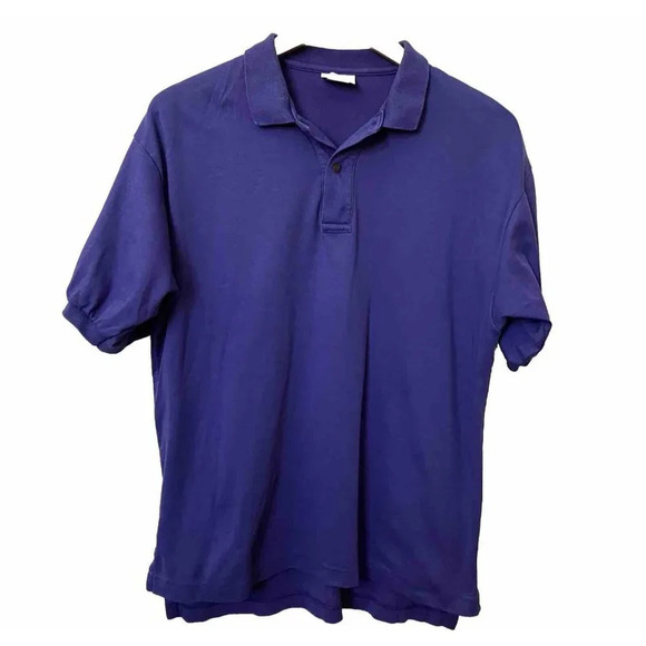Vintage L.L.  Bean Made in USA Purple Polo Shirt Mens M Made in USA - Picture 1 of 4